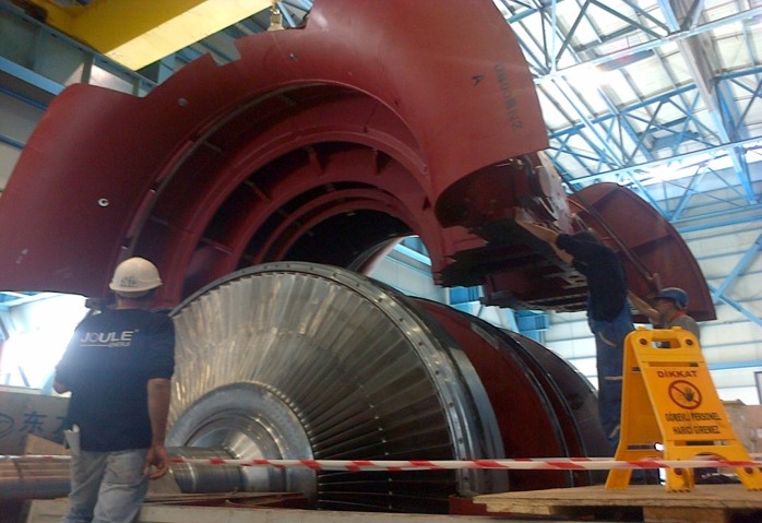Электростанция İÇDAŞ Bekirli - Монтаж паровой турбины и генератора мощностью 600 МВт